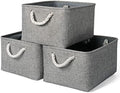 TheWarmHome Storage Bins - 3PCS Fabric Storage Baskets for Organizing Shelves | Large Basket Closet Organizer for Home Shelf Dog Laundry Organization | Collapsible Storage Cubes W/Handles by TheWarmHome