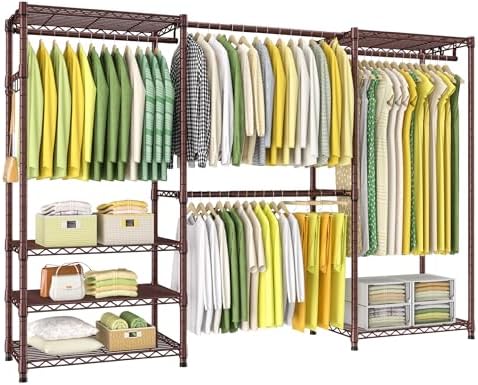 Ulif E1 Heavy Duty Closet Garment Rack, 6 Tiers Adjustable Clothes Rack by Ulif