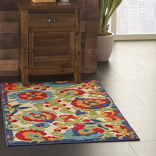 Nourison Home Aloha Multicolor 2'8" x 4' Area Rug - Easy Clean, Non Shedding, Bed Room, Living Room, Dining Room, Kitchen (3' x 4') - Image 6