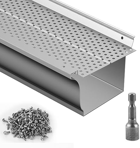 VEVOR Gutter Guard 52 PCS Aluminum Leaf Filter, 208 ft Length Gutter Cover by VEVOR
