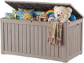 Outdoor Storage Box,Resin Deck Box with Support Rod by ATMELT