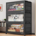 BROVIEW 600Qt Stackable Storage Bins with Lid for Home Dorm, 3Pack Black by BROVIEW-EnjoytheArtofLife