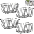 4pcs Hanging Wire Basket Set with S Hooks,10.8''x7.8''x5.6'' by Acellegic