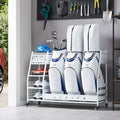 Lauren&Harold Golf Bag Organizer Garage Storage, Golf Storage Rack Stand Fits 2 Golf Bags, Golf Clubs and Other Golfing Equipment Accessories, Golf Organizer for Garage, Club, Shed, Basement by LaurenHarold