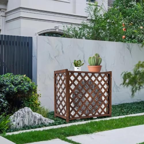 Air Conditioner Fence Screen, Brown AC Covers for Outside to Hide AC & for Outdoor Privacy for Trash Cans, Garden Fences and Pet Fences (85 * 35 * 75 cm) - Image 6
