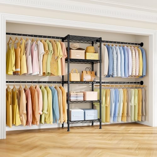 Ulif M2 Wall Mounted Closet System, Black Clothes Rack Mount onto the Wall by Ulif
