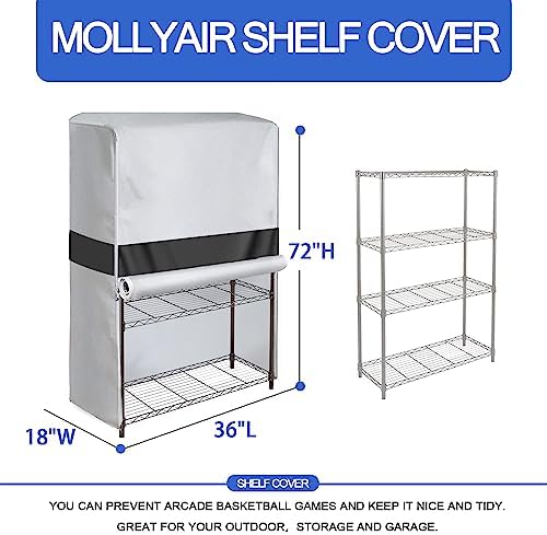 Shelf Cover, Wire Rack Cover 36" W x 18" D x 72" H - Image 3