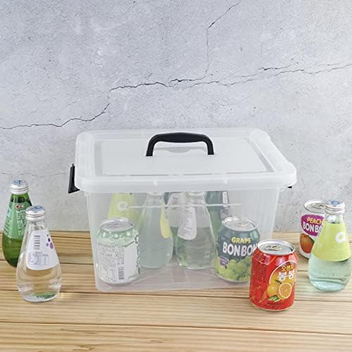 Kekow 6-Pack 10 L Plastic Storage Boxes, Clear Plastic Storage Bins with Lids - Image 5