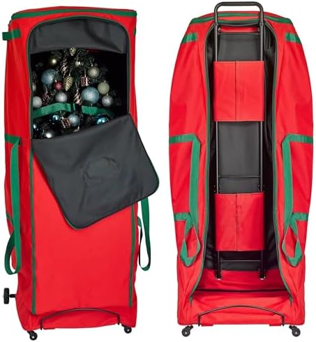 HOLDN’ STORAGE Rolling Christmas Storage Bag - Fits Up to 12 Feet Artificial Trees, Heavy Duty 600D Extra Large Garland and Tree Bag With Wheels by HOLDN%E2%80%99STORAGE