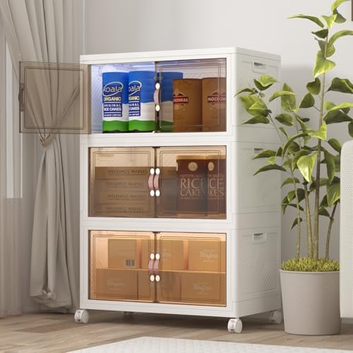 UAMFURI 360QT Stackable Storage Bins with Lids, Doors & Wheels by UAMFURIDirect