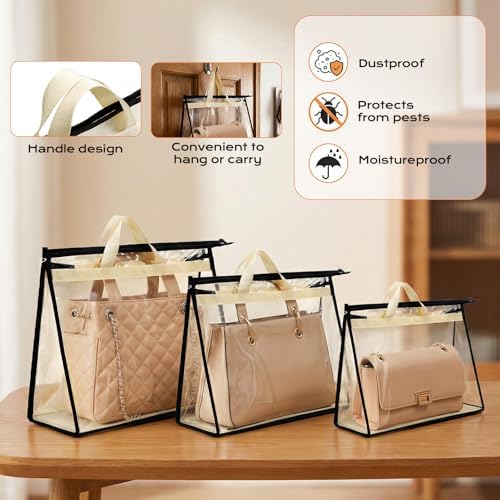 12 Pack Clear Handbag Storage Organizer, 4 Assorted Sizes - Image 3