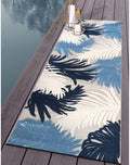 Rugshop Lucca Indoor/Outdoor Contemporary Floral Area Rug Navy 2'7" x 6' by Rugshop