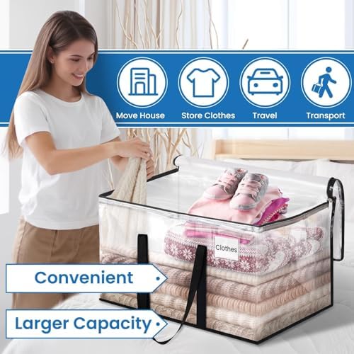RoomHacks Moving Bags, Heavy Duty Large Storage Bags, 100L, 8 Pack, Clear - Image 4