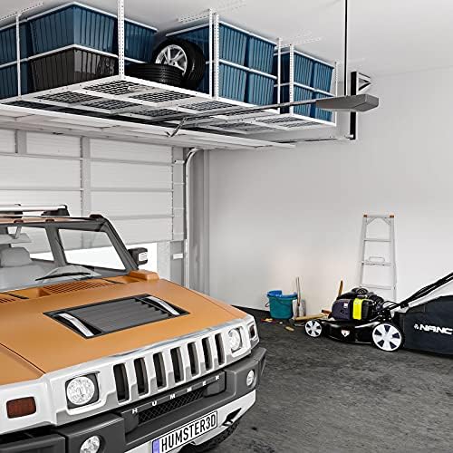FLEXIMOUNTS 3x8 Overhead Garage Ceiling Storage Rack, 2 Pack, White - Image 6