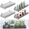 4 Pcs Black Metal Grid Wall Baskets with Hooks Hanging Wire Mesh Basket for Gridwall Wall Mounted Storage Organizer for Home Kitchen Organizing Display by Sunnychicc