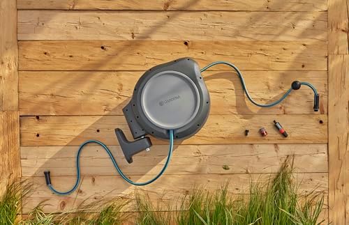 GARDENA Retractable Garden Hose Reel, 50 ft, 180 Degree Wall Mount - 20500 - Image 2