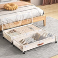Under Bed Storage Containers with Wheels Large Underbed Shoes Blankets Clothes Toy Storage Drawers for College Dorms Bedrooms Nursery Rooms Organization (White 2 Pack, 7.5in height(36"x16.6"x7.48")) by Unknown