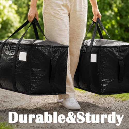 Songrey Extra Large Heavy Duty Moving Bags, 8 Pack, Black - Image 6