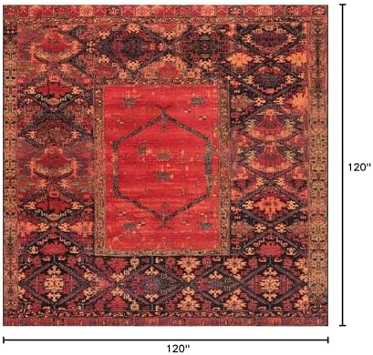 Unique Loom Outdoor Tribal Collection Area Rug - Quepos (10' Square, Multi/ Black) - Image 2