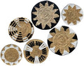 Laquedecraft Plates Wall Decor Set of 6, Handwoven Wicker (Art Deco) by Laquedecraft