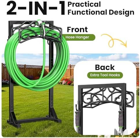 Keten Garden Hose Holder, Heavy Duty, Freestanding for Outside, Metal - Image 5