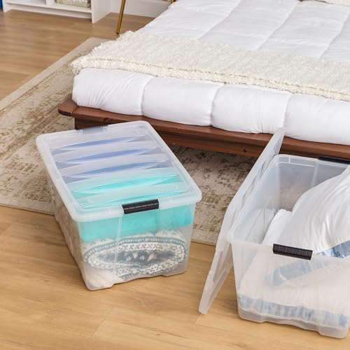 IRIS USA 4-Pack 94 Quart Storage Bins with Lids, Clear - Image 4