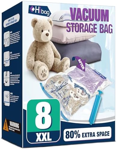 XXL Jumbo Vacuum Seal Storage Bags Extra Large for Clothing Bedding by HIBAG