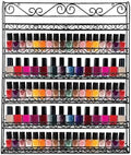 PANA 6 Tier Wall Mounted Metal Rack Shelf, Versatile Organizer for Nail Polish, Essential Oils, Kitchen Spices, and Craft Hobby Items, Sturdy Storage with Decorative Design (Black, 1pc) by PANA