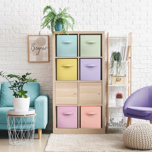 Sorbus Fabric Storage Cubes, 12 Pack (11 Inch, Light Pastels) - Image 5