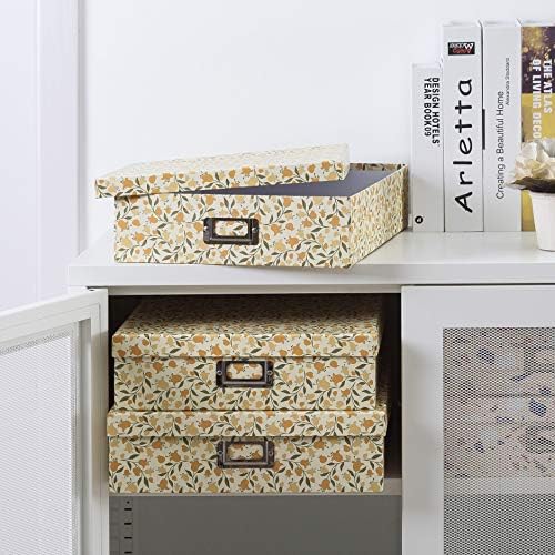 Soul & Lane - Keepsake Storage Boxes with Lids, Set of 3, Floral Dance - Image 5