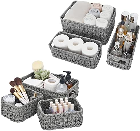 GRANNY SAYS Bundle of 3-Pack Wicker Baskets & 3-Pack Wicker Storage Baskets by GRANNYSAYS