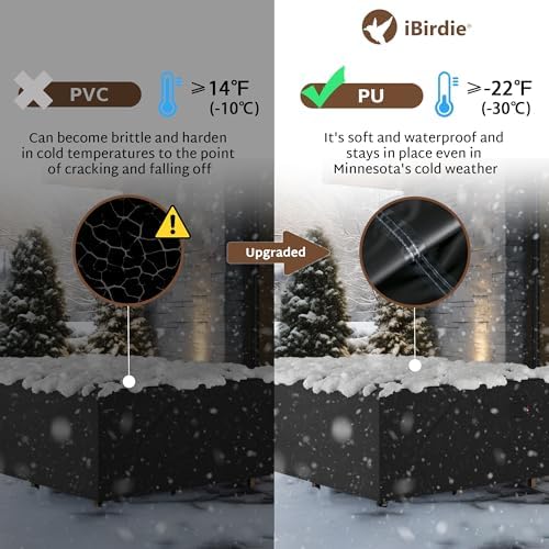iBirdie Outdoor Large Table Patio Furniture Cover 180 x 96 inch Waterproof - Image 4