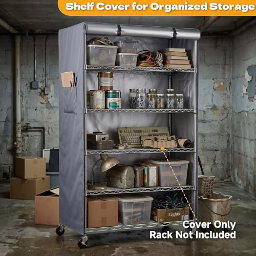 Rack Cover for Wire Shelves, Fits 30"W x 14"D x 62"H Shelving units - Image 6
