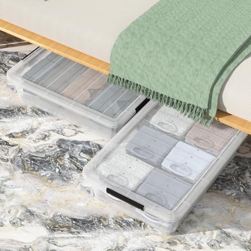 Under Bed Storage Container With Lids, 42 L, Set of 3, - Image 4