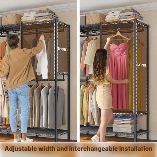 Raybee Clothes Rack, Heavy Duty Freestanding Closet Storage System 1100LBS - Image 2