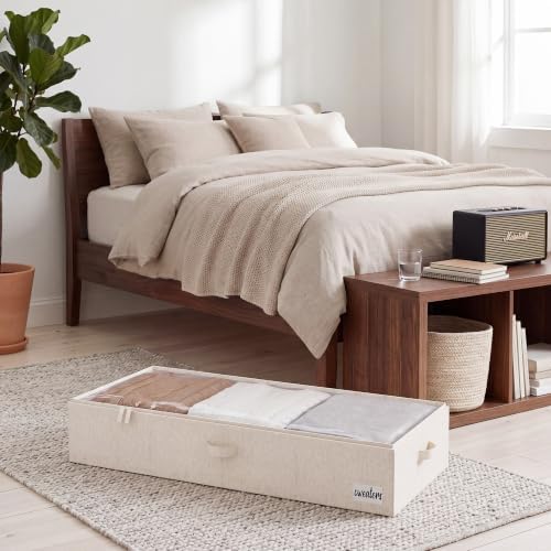 StorageWorks 6 Inch Low Profile Under Bed Storage Containers with Clear Lid - Image 5