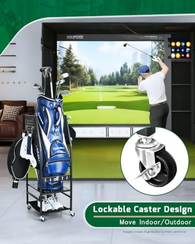 Mythinglogic Golf Bag Storage Organizer for Garage, Multiple Capacities - Image 4