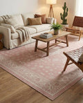 Rugs.com - Outdoor Aztec Rug – 13 Ft Square Pink Indoor/Outdoor Rug Washable Stain-Resistant Flatweave for Patios, Decks, and Porches by Rugscom