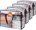 Lifewit 95L Clear Clothes Storage Bags,Plastic Foldable Blanket Storage Bag by Lifewit