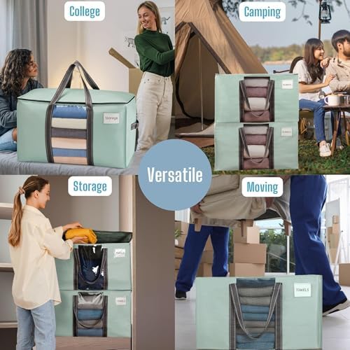 VENO 8 Pack Heavy Duty Moving Bags w/Clear Window,Extra Large Storage Bag - Image 6