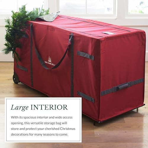 Balsam Hill Rolling Multi-Purpose Greenery Bag - Premium Christmas Tree Storage with Heavy-Duty Wheels and Compression System for Trees and Holiday Garland Protection - Image 4