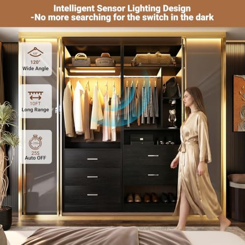 Besiost Closet Systems with 5 Drawers & 3CCT Sensor Light - Image 4