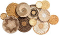 Laquedecraft Basket Wall Decor Set of 12, Natural Handwoven Wicker by Laquedecraft