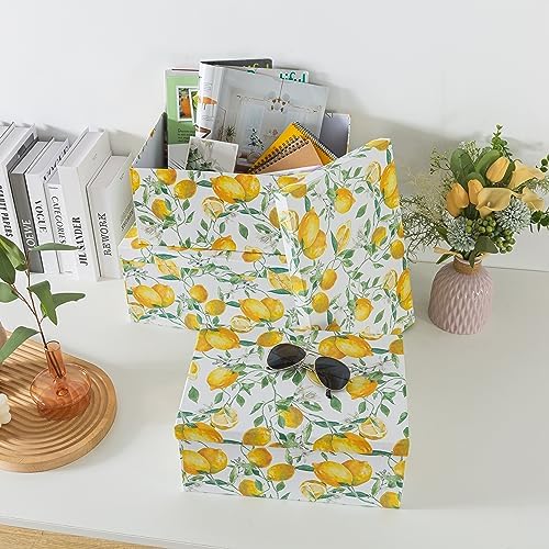 Soul & Lane - Zesty Lemons Decorative Storage Boxes with Lids, Set of 3 - Image 5