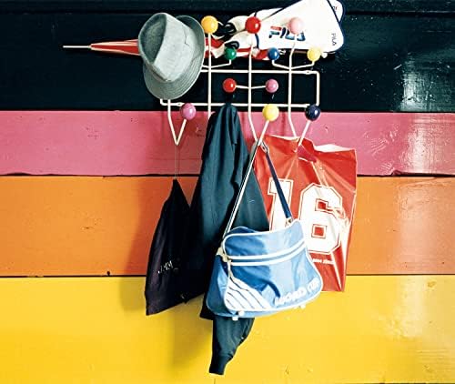 Classic Mid Century Hang it All Coat Rack, Modern Wall Mounted Hooks with Painted Solid Wooden Balls(Multi Colors Available) (Multicolor) - Image 4