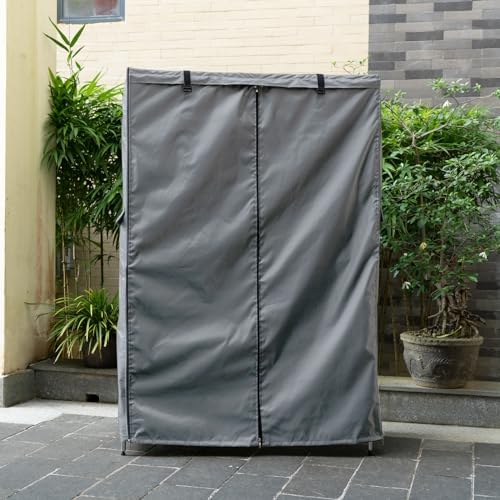 okcool Waterproof Shelf Cover,600D Heavy Duty Wire Shelving Unit Cover,Shelf Display Rack Protector Cover with Zipper,One Side See Through Panel.(Grey,Fits 36" Wx14 Dx72 H Shelves) - Image 7