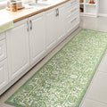 JONATHAN Y Weave Floral Indoor Outdoor Runner Rug 2X10 Cream/Green, Tela Bohemian Textured for Backyard, Patio, Porch, Easy-Cleaning, High Traffic, Pet-Friendly, Non-Shedding (SMB100F-210) by JONATHANY