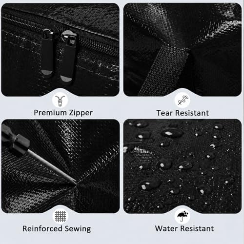 Songrey Extra Large Heavy Duty Moving Bags, 12 Pack, Black - Image 3