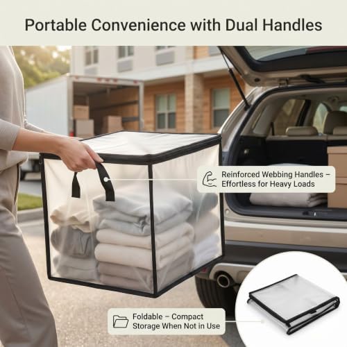 2-Pack Frosted PVC Storage Bags, 24"L x 18"W x 22"H - Image 7
