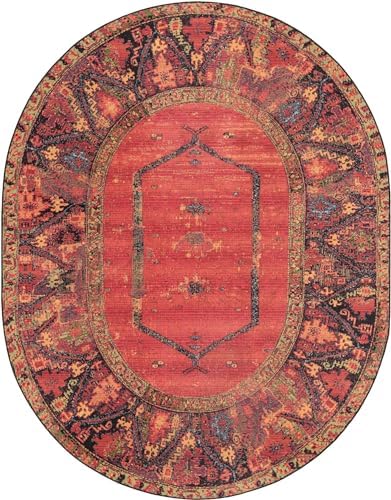 Unique Loom Outdoor Tribal Collection Area Rug - Quepos (7' 10" x 10' Oval Multi/Black) - Image 3